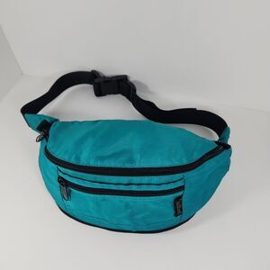 Vintage Eddie Bauer Nylon Fanny Pack Teal Made In Korea